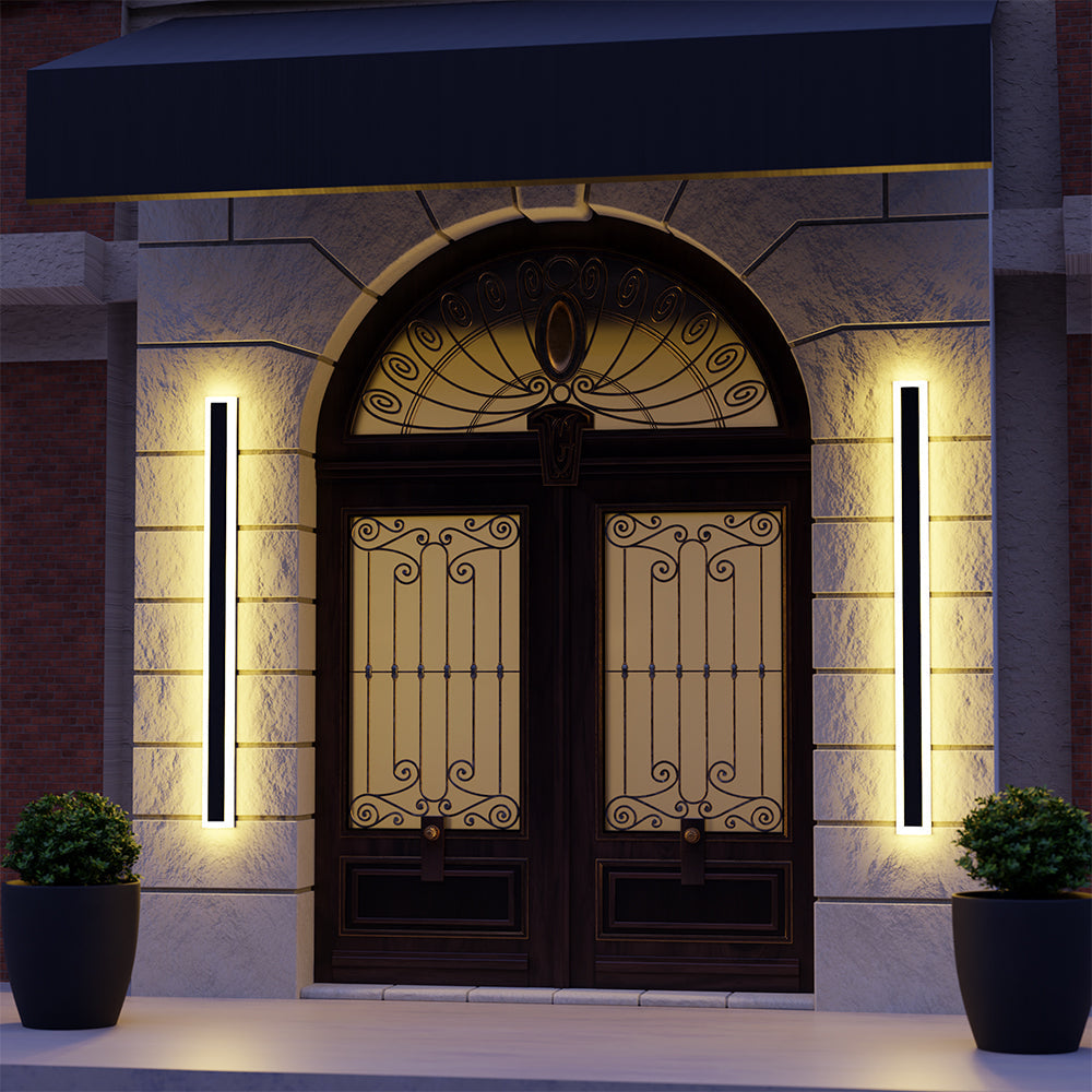 Frostline Linear Outdoor Wall Lamp with Acrylic Pane - OpalDwell
