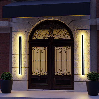 Frostline Linear Outdoor Wall Lamp with Acrylic Pane - OpalDwell
