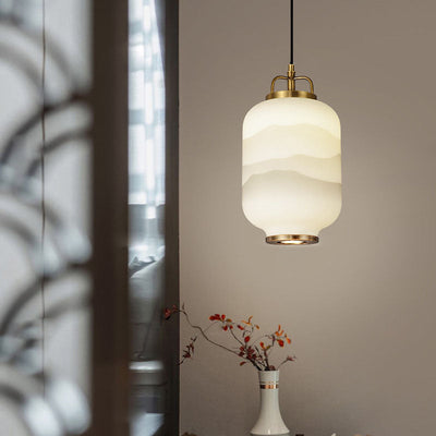 Frosted Glass Pendant Light For Contemporary Ceiling Lamp OpalDwell
