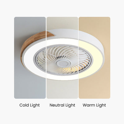 Boreal Timber Ceiling Fan with Energy-Saving LED Light and Wooden Blades - OpalDwell