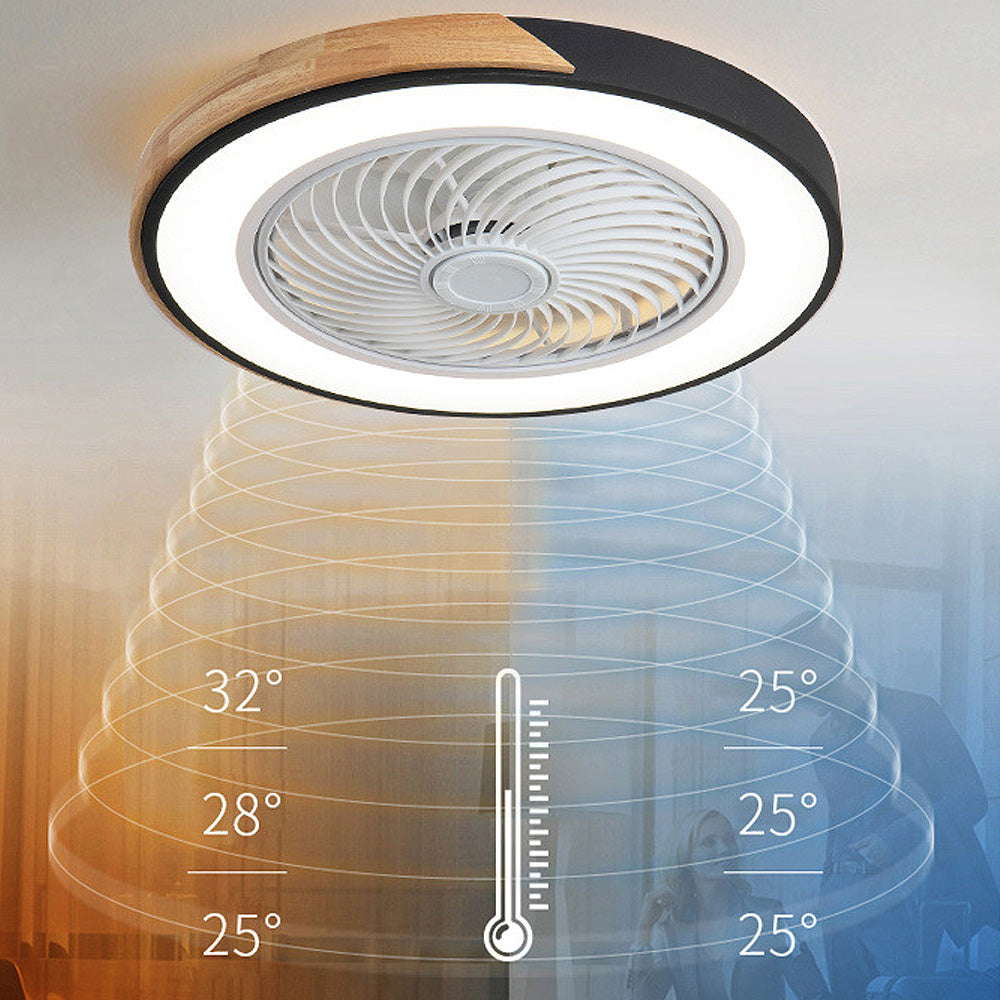Boreal Timber Ceiling Fan with Energy-Saving LED Light and Wooden Blades - OpalDwell