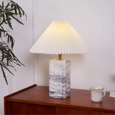 Luxury Marble Table Lamp For Modern Minimalist Home Lighting - OpalDwell