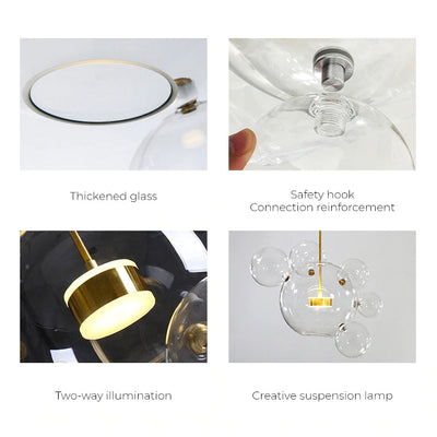 Nordic Snowball Glass Chandelier With Matte Or Clear Orbs - OpalDwell