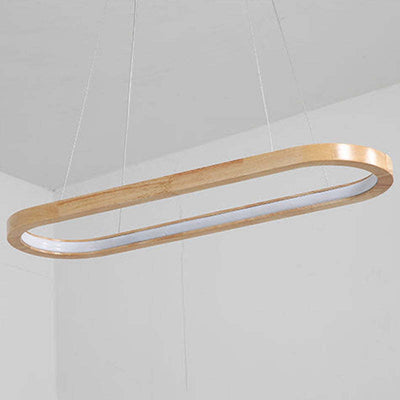 LumaWood Modern Hanging Lamp Metal And Wood With LED - OpalDwell