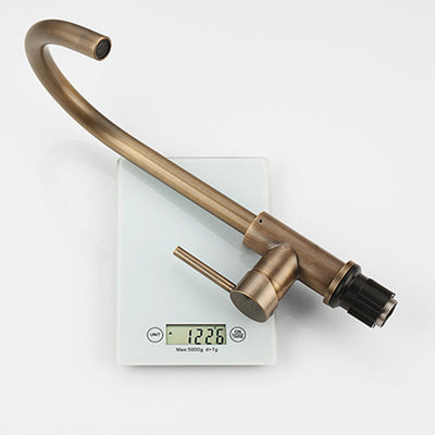 Antique Bronze Brass Kitchen Faucet With Single Handle OpalDwell