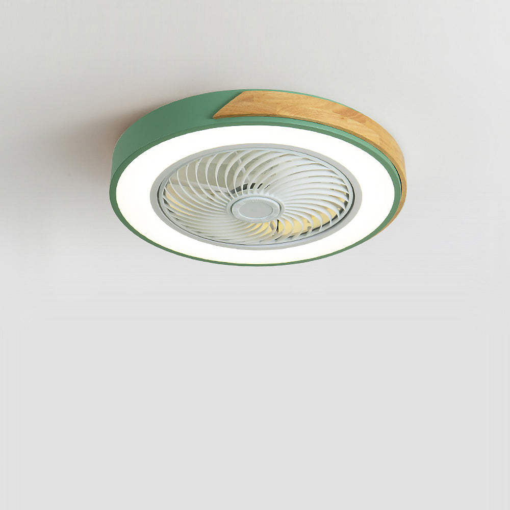 Boreal Timber Ceiling Fan with Energy-Saving LED Light and Wooden Blades - OpalDwell