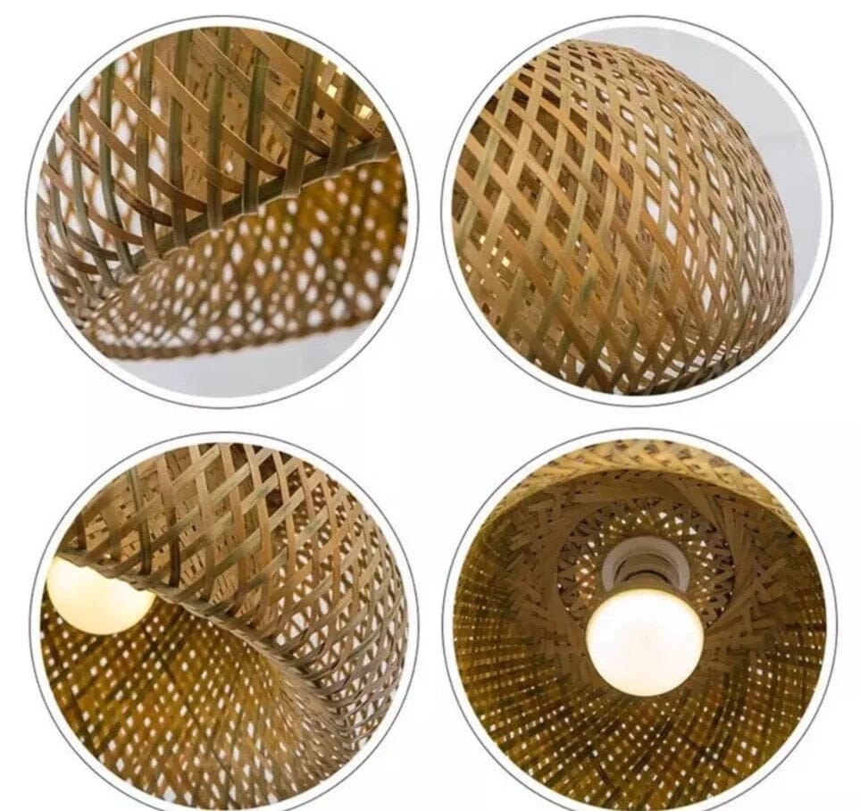 Basket Lampshade in Bamboo - OpalDwell