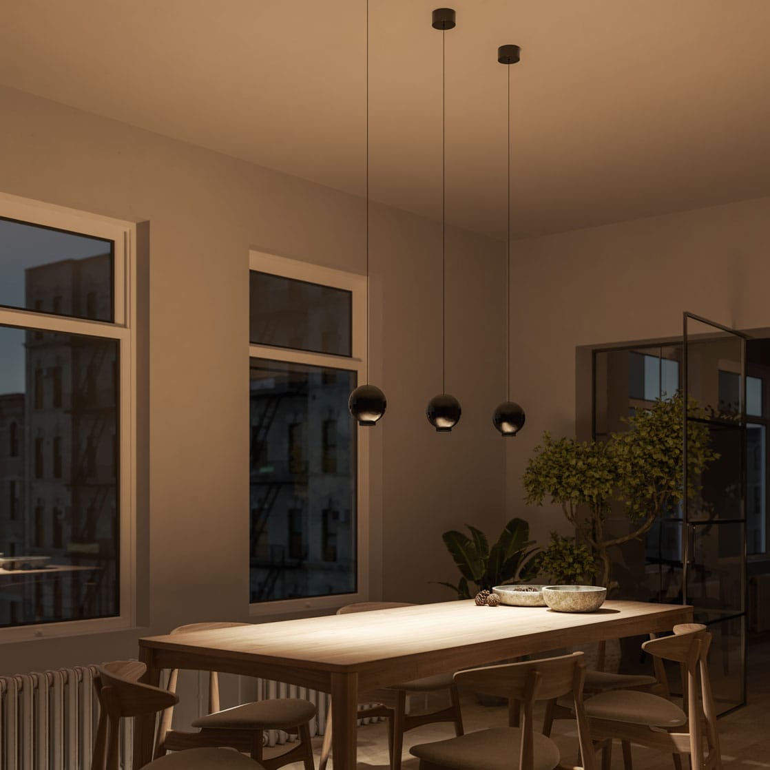 OrbiGlow Pendant Light With Warm LED And Adjustable Cable - OpalDwell