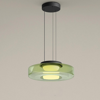 Asteron Glass Pendant Light in Bauhaus Style Ceiling Lamp OpalDwell