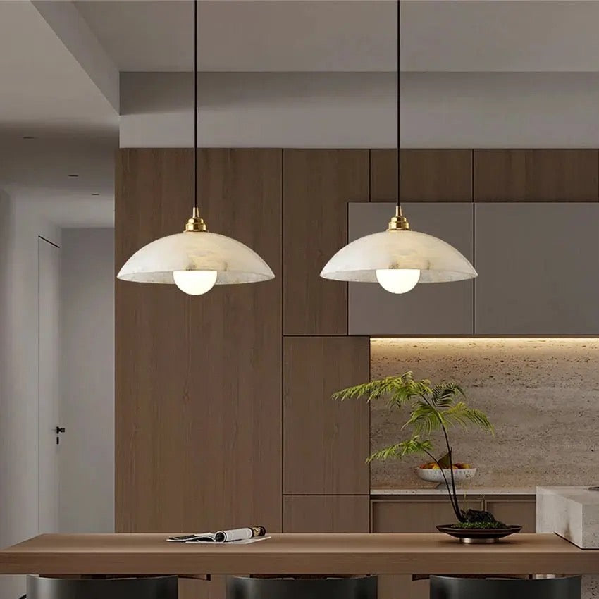 Elara | Alabaster & Marble Hanging Lamps - OpalDwell