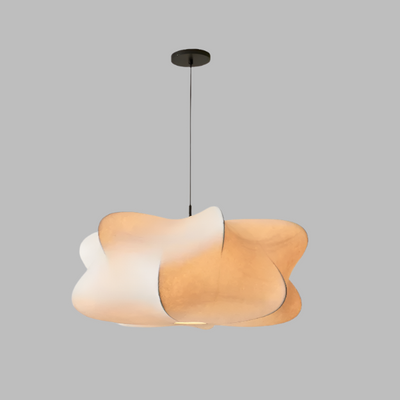 Kizuna Silk and Iron Pendant Light Japanese Style Lamp OpalDwell