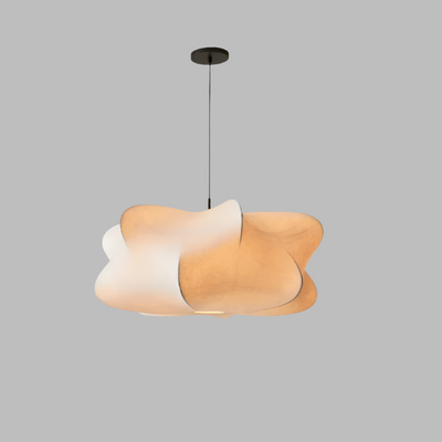 Kinora Silk Linen Pendant Light With Wabi Sabi Minimalist Calm Ambience OpalDwell