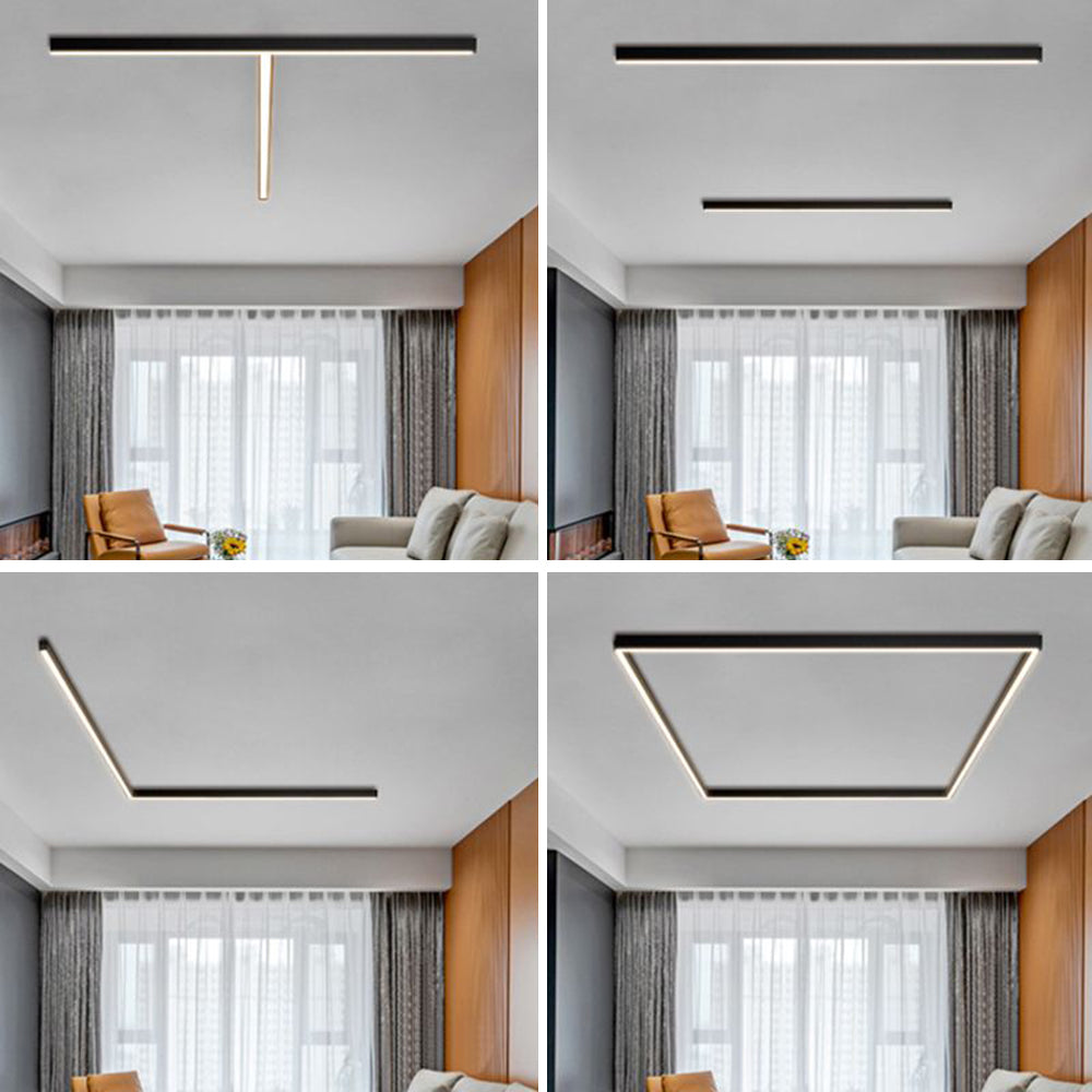 Noirline Black Linear Ceiling and Wall Light Modern - OpalDwell