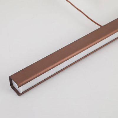 Nexis Linear Metal LED Pendant Light in Black and Brown OpalDwell