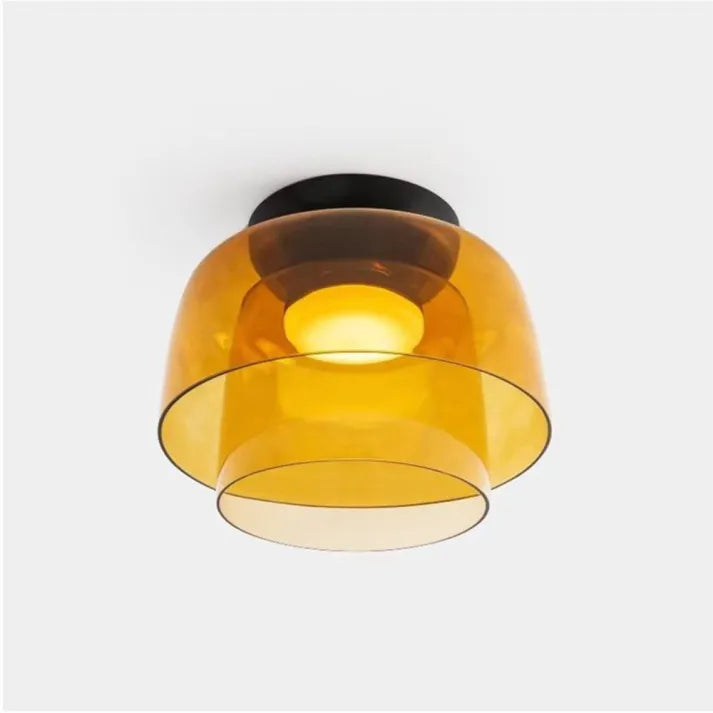 Keiora Nordic Glass Ceiling Lamp | Medieval Charm Lighting - OpalDwell