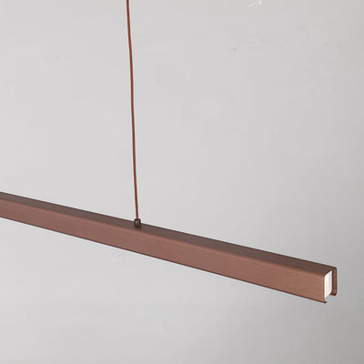 Nexis Linear Metal LED Pendant Light in Black and Brown OpalDwell
