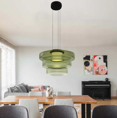 Asteron Glass Pendant Light in Bauhaus Style Ceiling Lamp OpalDwell