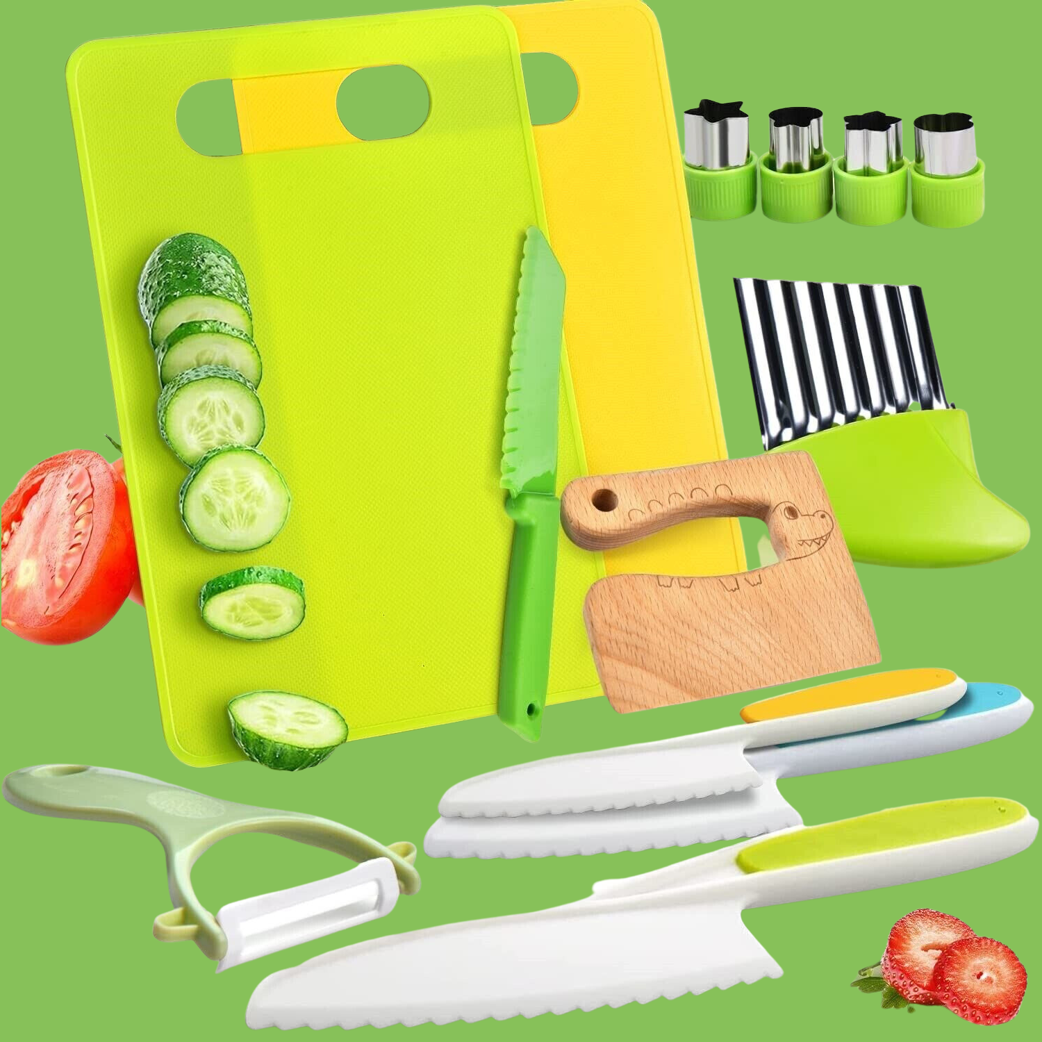 KidoChef Safe Kitchen Set for Kids Fun Cooking Kit Bundle - OpalDwell