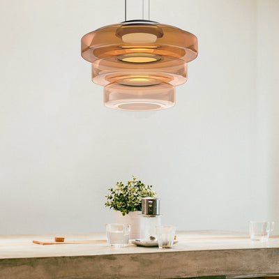 Asteron Glass Pendant Light in Bauhaus Style Ceiling Lamp OpalDwell
