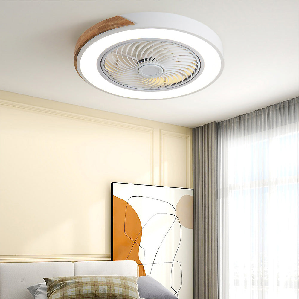 Boreal Timber Ceiling Fan with Energy-Saving LED Light and Wooden Blades - OpalDwell