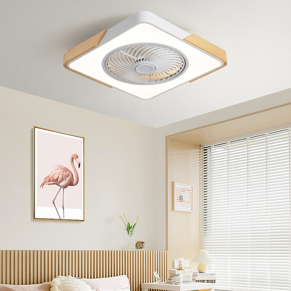 Boreal Timber Ceiling Fan with Energy-Saving LED Light and Wooden Blades - OpalDwell