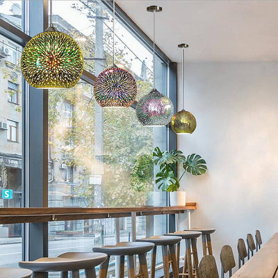 Prismora 3D Glass Dome Pendant Light - Colorful Modern - OpalDwell
