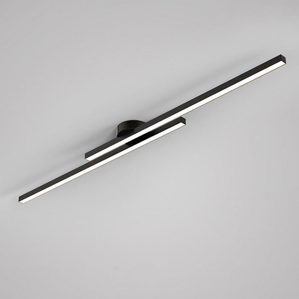 LumenVale Minimalist Aluminum LED Semi Flush Ceiling Light For Living Rooms OpalDwell