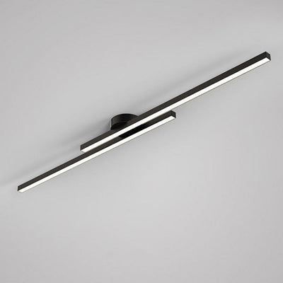 LumenVale Minimalist Aluminum LED Semi Flush Ceiling Light For Living Rooms OpalDwell