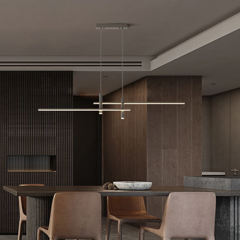 Nexa Linear Pendant Light for Modern Dining Room Lighting - OpalDwell