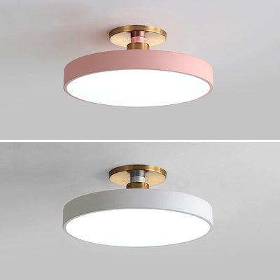 Vesper Flush Mount Ceiling Light Slim Round Fixture - OpalDwell