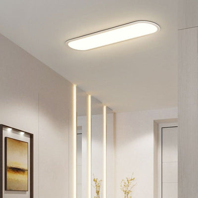 NovaOval Slim Oval Ceiling Light for Living Rooms and Homes OpalDwell