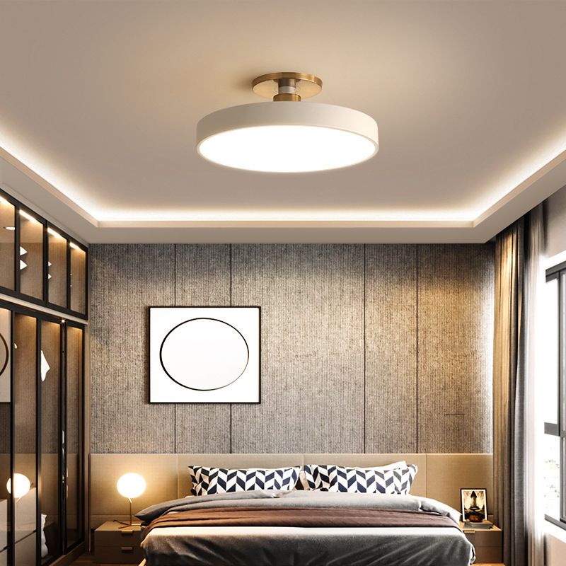 Vesper Flush Mount Ceiling Light Slim Round Fixture - OpalDwell