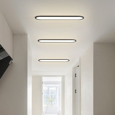 NovaOval Slim Oval Ceiling Light for Living Rooms and Homes OpalDwell