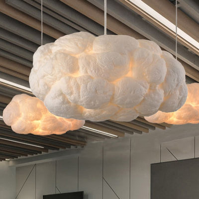 LumaCloud Cloud Shaped Pendant Lamp For Cozy Rooms White OpalDwell