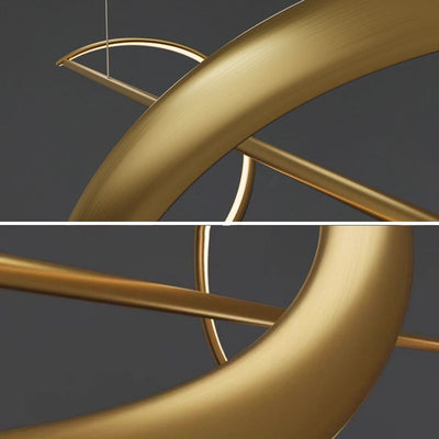 OrbaHalo Circular Metal Chandelier for Living Rooms - OpalDwell