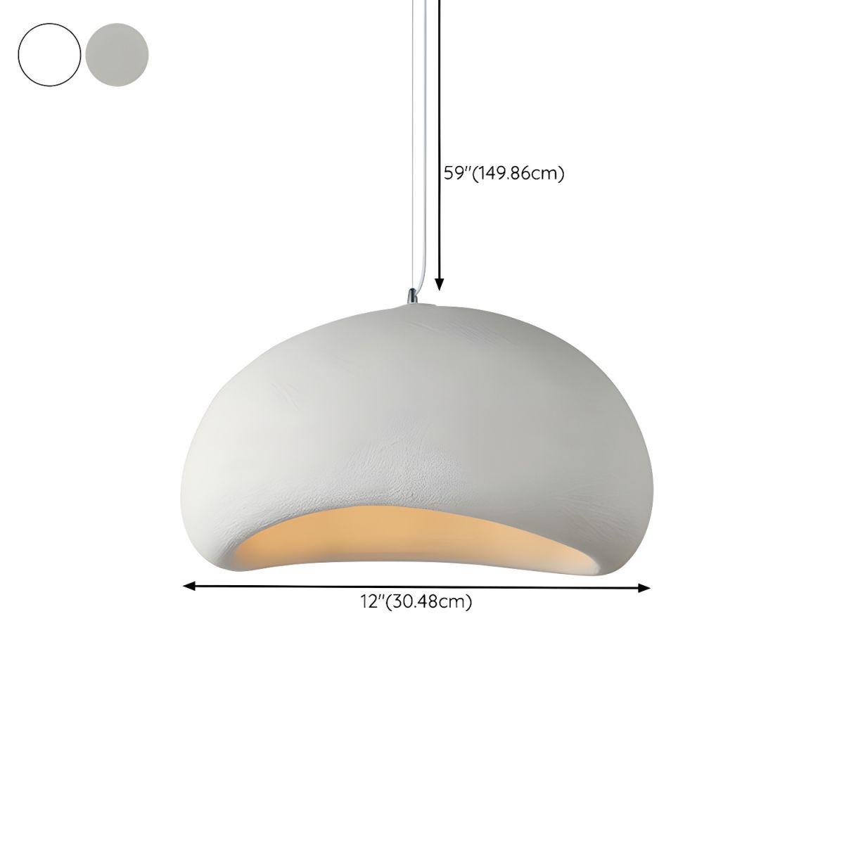 NimbleGlow Wabi Sabi LED Adjustable Pendant Light Fixture OpalDwell