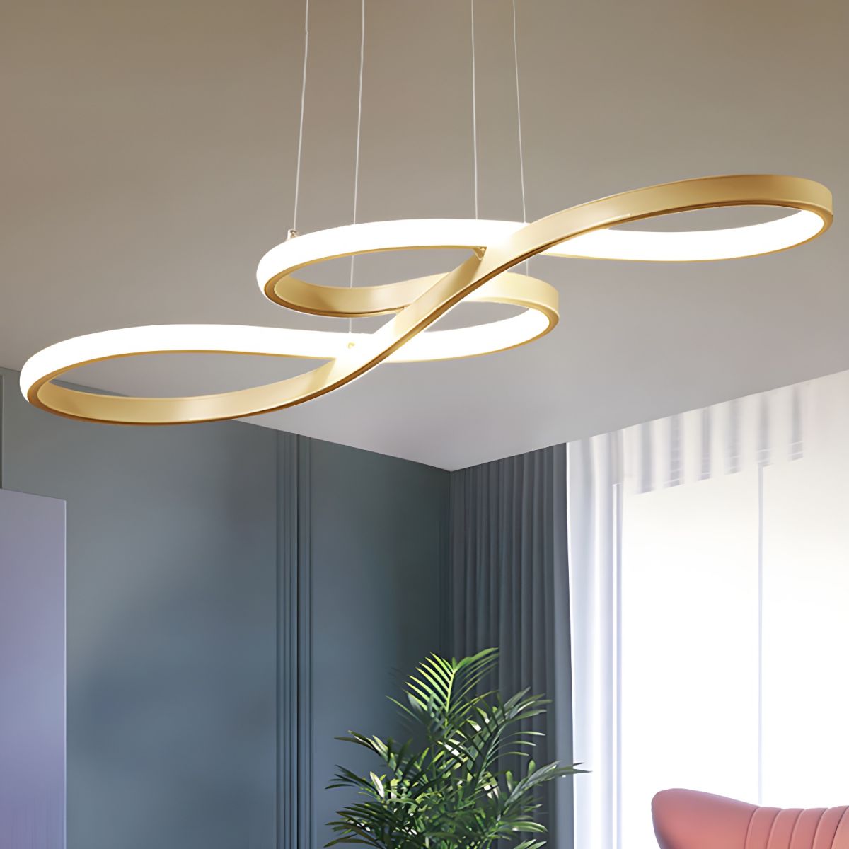 Aeronis Alloy Pendant Chandelier for Modern Nordic Ceiling Lighting OpalDwell