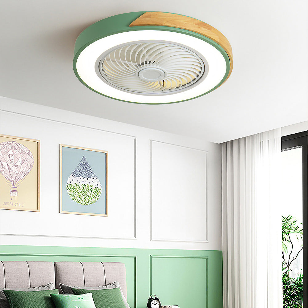 Boreal Timber Ceiling Fan with Energy-Saving LED Light and Wooden Blades - OpalDwell