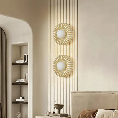 Lyria Resin Wall Lamp Modern Ambient Lighting Soft Glow - OpalDwell