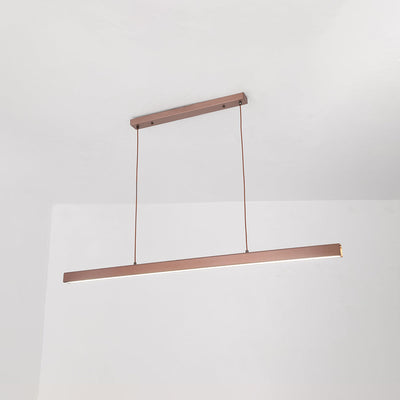 Nexis Linear Metal LED Pendant Light in Black and Brown OpalDwell