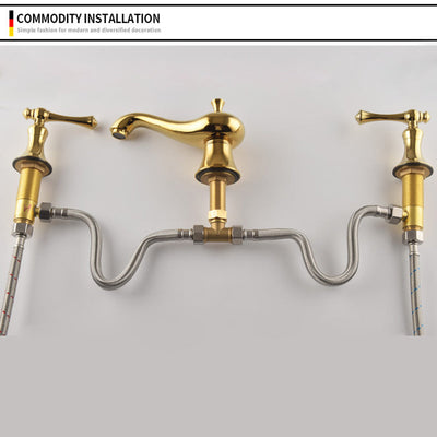 Haverly Antique Three-Hole Widespread Bathroom Faucet | OpalDwell OpalDwell