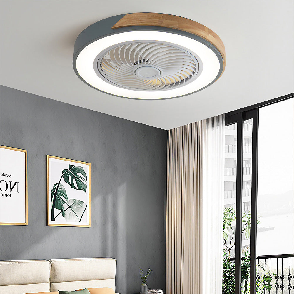 Boreal Timber Ceiling Fan with Energy-Saving LED Light and Wooden Blades - OpalDwell