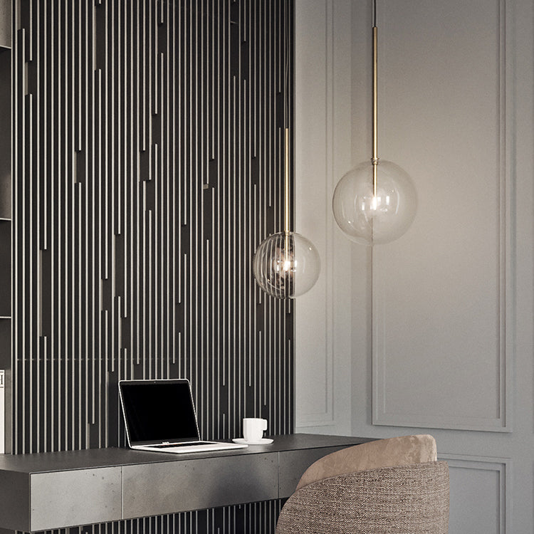 Aurelia Sphere Glass Pendant Light Medieval Inspired - OpalDwell
