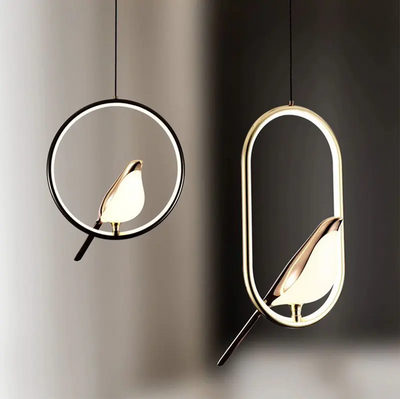LyraNova Black LED Pendant Light Indoor Ceiling Chandelier - OpalDwell