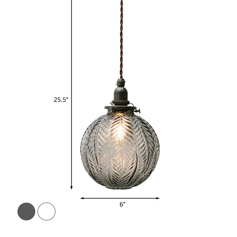 Veridia Heritage Colonial Pendant Lamp With Globe Shade - OpalDwell