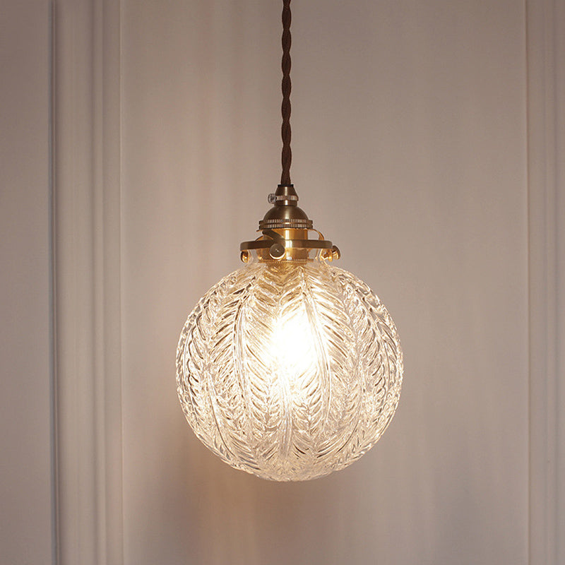 Veridia Heritage Colonial Pendant Lamp With Globe Shade - OpalDwell