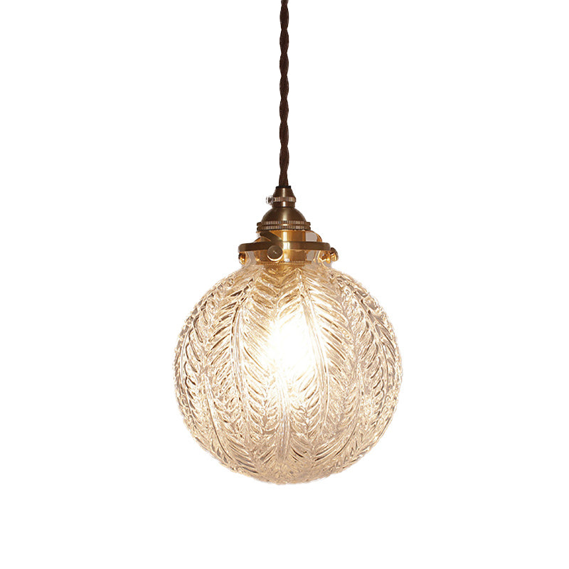 Veridia Heritage Colonial Pendant Lamp With Globe Shade - OpalDwell