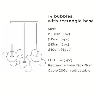Nordic Snowball Glass Chandelier With Matte Or Clear Orbs - OpalDwell