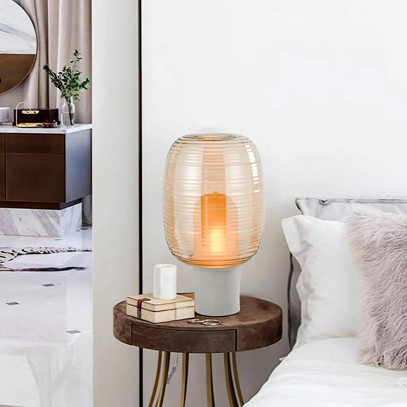 Decorative Glass Table Lamp For Contemporary Home Lighting - OpalDwell