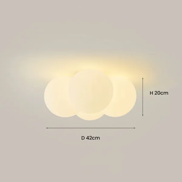 NimbusCloud LED Ceiling Light with Cloud-Inspired Design for Living Rooms - OpalDwell